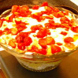 punch bowl cake with fruit cocktail