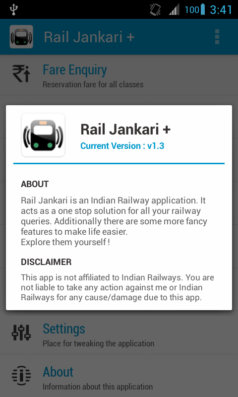 Rail Jankari Plus Screen 3