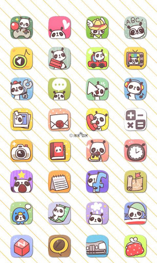 【免費娛樂App】CUKI Themes Cute Panda Icons-APP點子