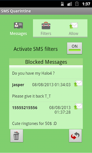 SMS Quarantine Not 4 Kitkat