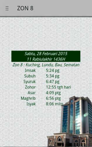 Prayer Times Kuching 2021