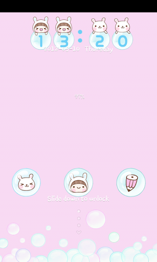 【免費個人化App】Bebe Bubble 1 go locker theme-APP點子