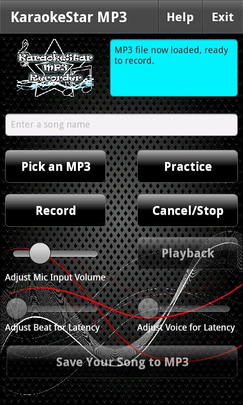 Karaoke Star MP3 Recorder Screen 2