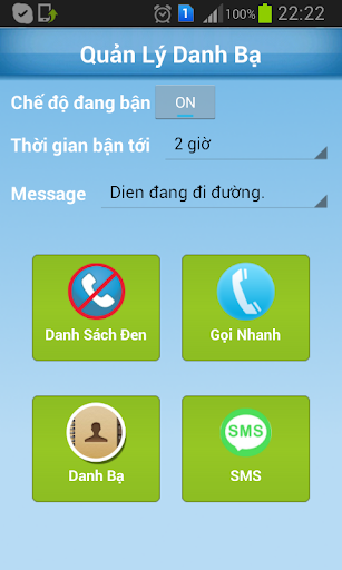 Chặn cuộc gọi-Mẫu tin nhắn