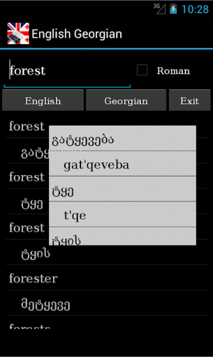 English Georgian Dictionary