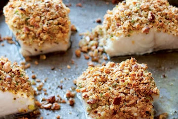 Baked Fish with Lemon Bread Crumbs