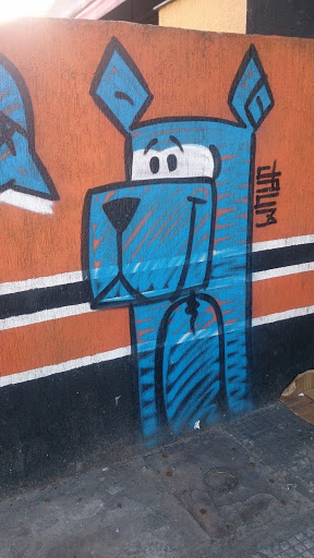 Arte De Rua Lalala Dog Blue