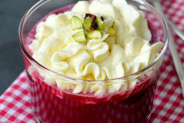 Beetroot Gazpacho with Goat Cheese Cream