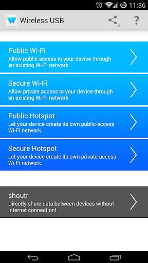 Wireless USB and Tethering