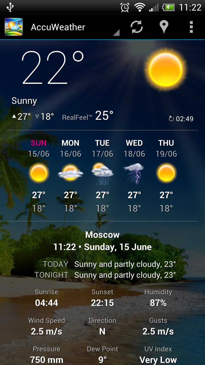 Weather Now Screen 2