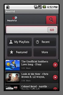 NextVid - YouTube player