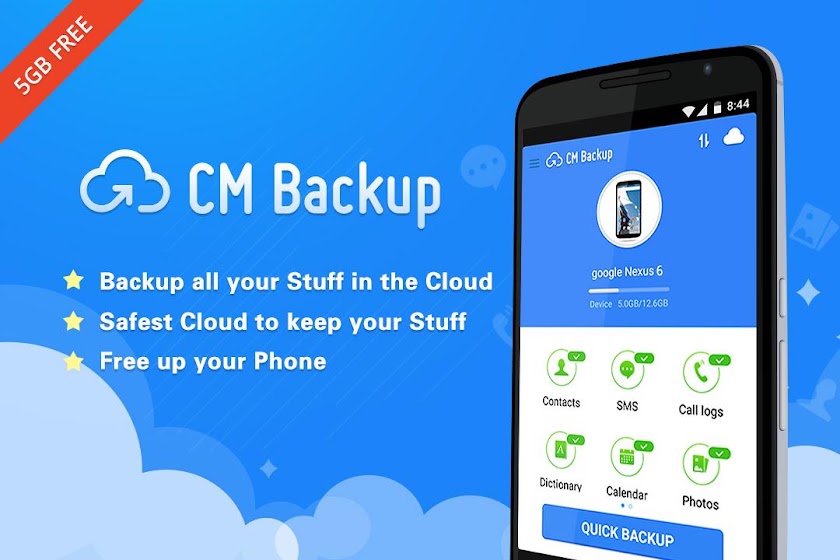 CM Backup - Safe,Cloud,Speedy Screen 1