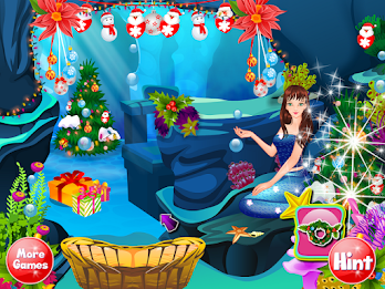 Mermaid christmas celebration poster 5