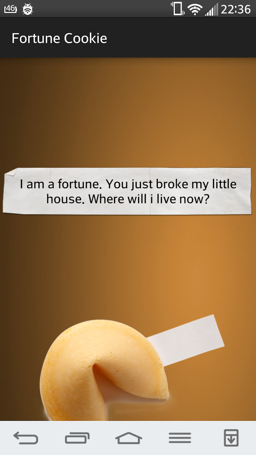 Fortune Cookie Screen 1