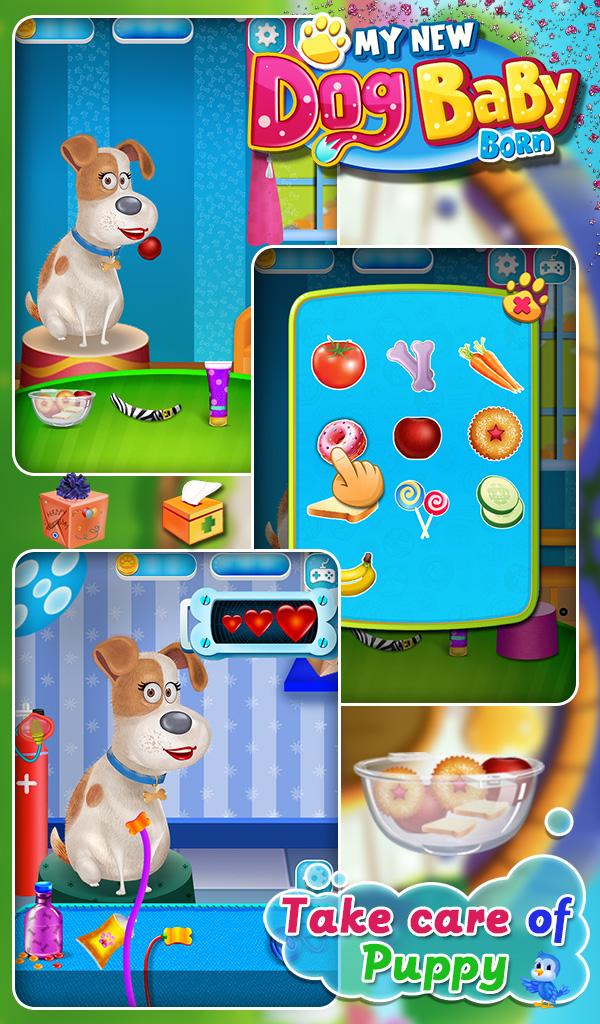 Android application My New Dog Baby Born screenshort
