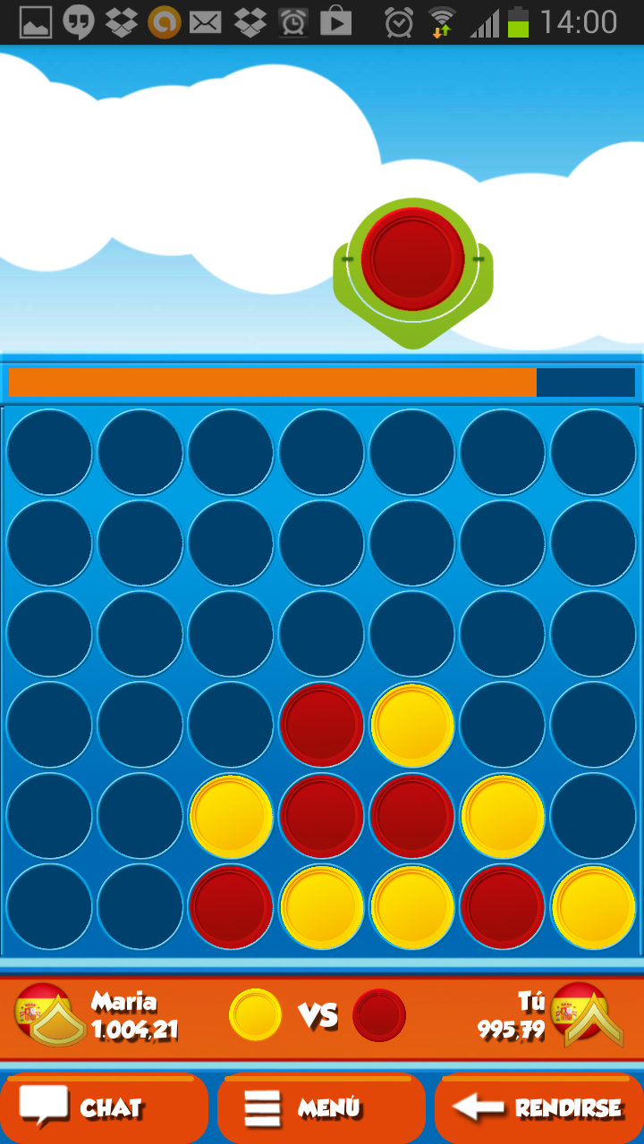 Android application 4 in a Row Multiplayer screenshort