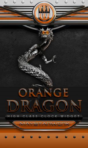 Dragon Clock widget orange