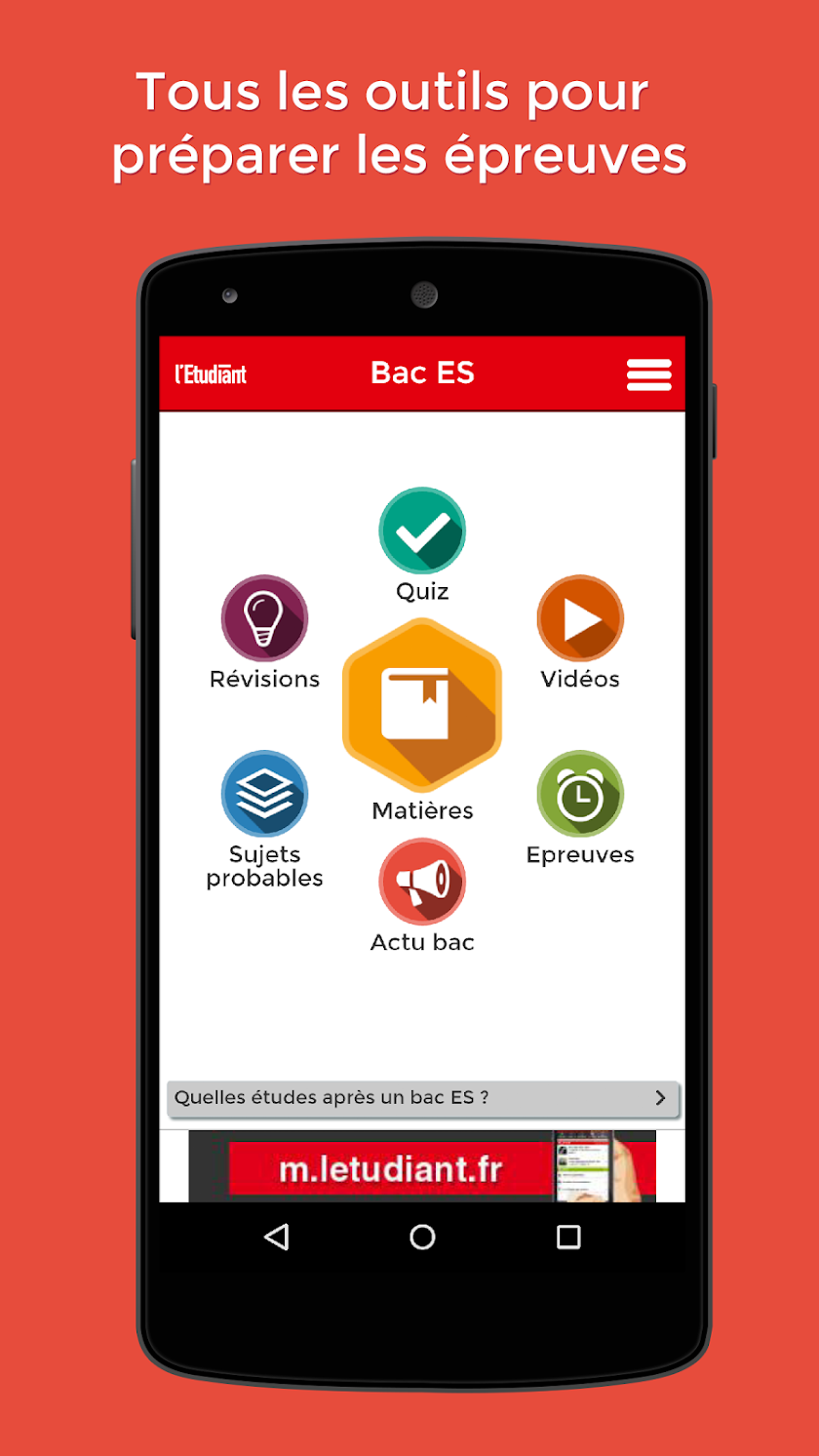Bac ES 2017 avec l’Etudiant Screen 1