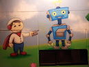 The Boy and his Robot Mural