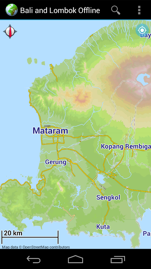 Android application Offline Map Bali &amp; Lombok screenshort