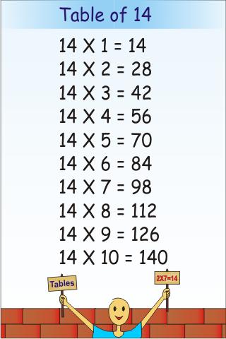 Printables Tables From 2 To 20 kids tables learning free android apps on google play screenshot