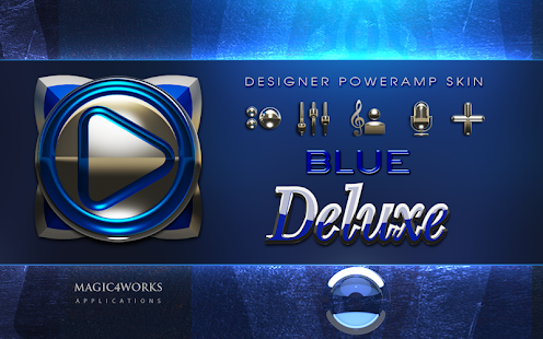 poweramp skin blue deluxe