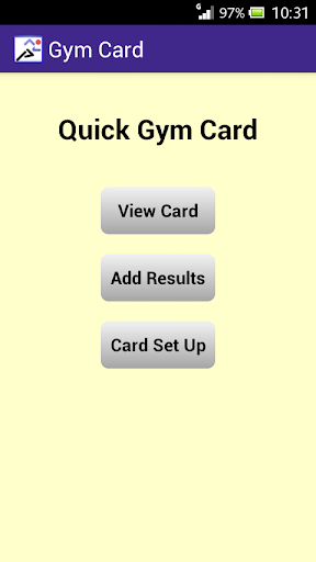 Quick Gym Card