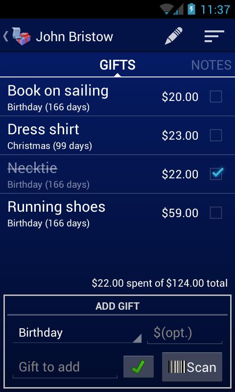 Gift Shopper Pro Screen 3