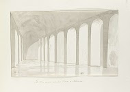 Gezicht op oud waterreservoir van Taormina