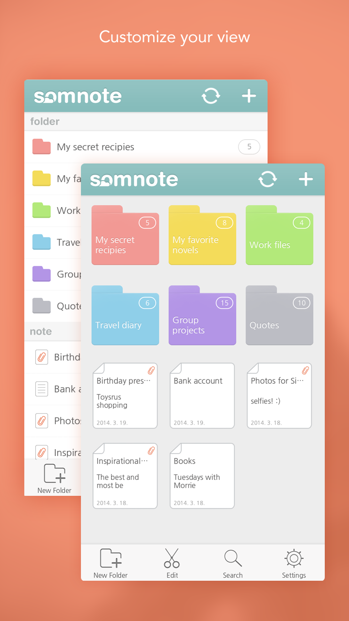 Android application SomNote - Beautiful note app screenshort