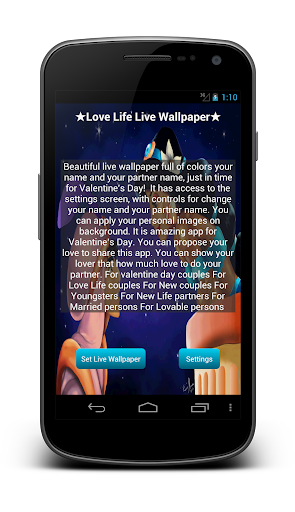 【免費個人化App】Love Life Live Wallpaper-APP點子