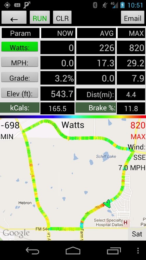 Android application Bicycle Power Meter screenshort