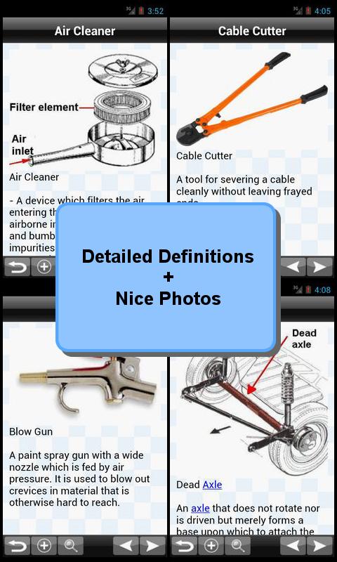 Android application Auto Repair Visual Glossary screenshort