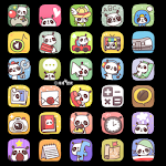 Cover Image of Download CUKI Themes Cute Panda Icons 1.0 APK