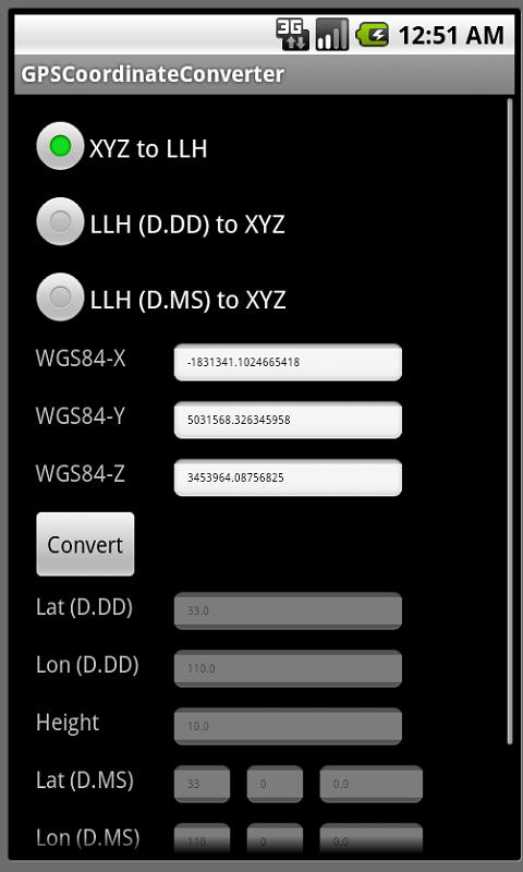 GPS Coordinate Converter - screenshot