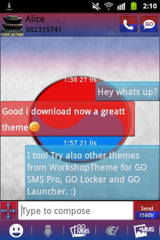 GO SMS PRO Theme Korea