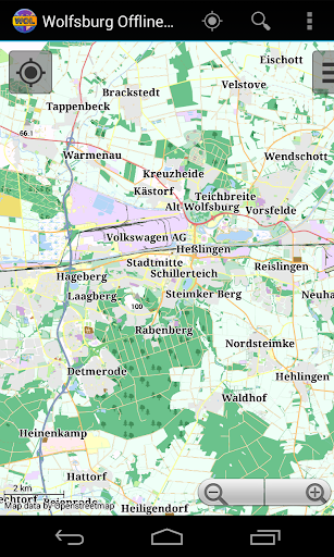 Wolfsburg Offline City Map
