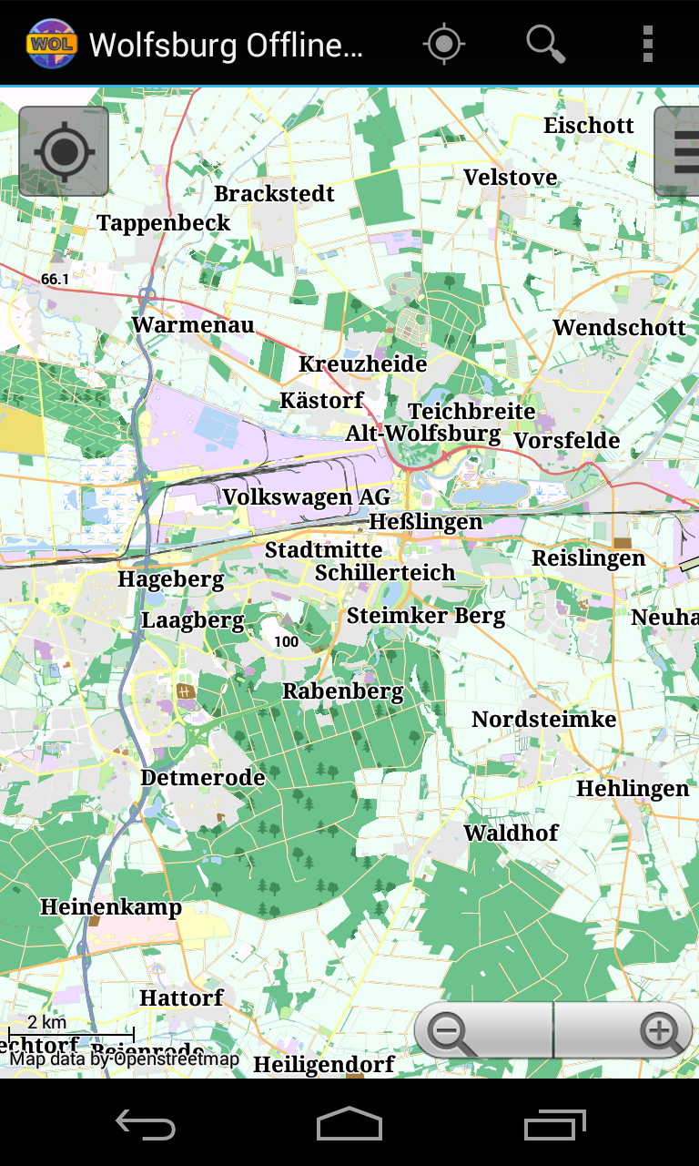 Android application Wolfsburg Offline City Map screenshort