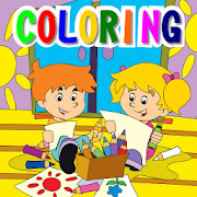 Children Coloring Book  Icon