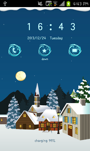 snow village go locker theme