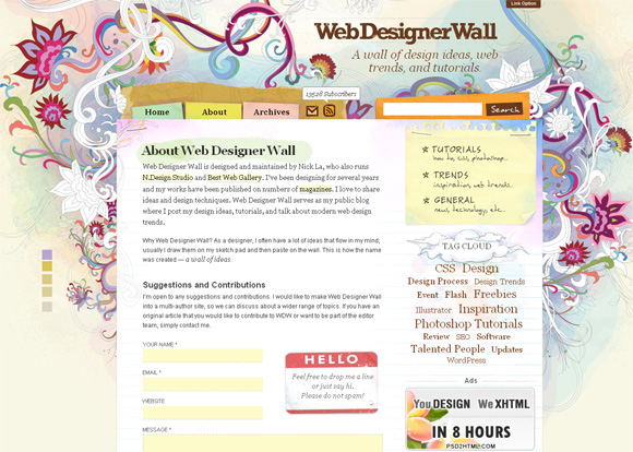 WebDesignerWall - лучшие блоги о дизайне
