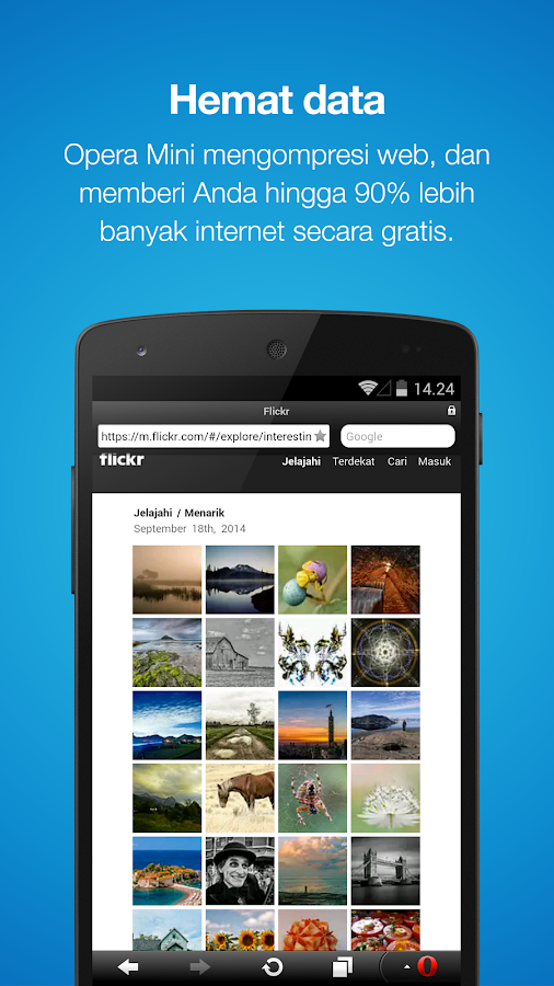 Browser web Opera Mini - screenshot