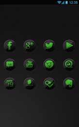 3D Black and Green - Icon Pack poster 2