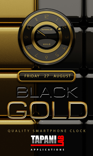 Black Gold clock widget