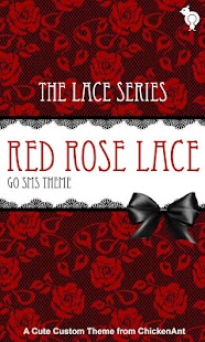 Red Rose Lace GO SMS Theme Screenshots 0