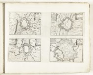 Plattegronden van Condé, Valenciennes en Maubeuge, ca. 1702