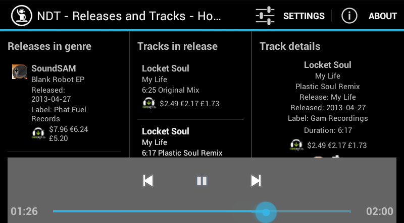 New Dance Tracks Screen 3