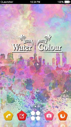 Water Color C Launcher Theme