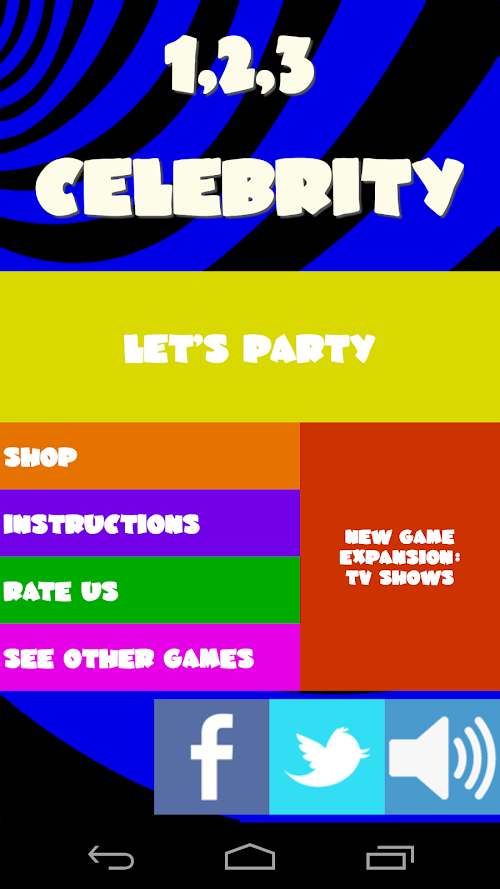 Android application 1,2,3 Celebrity : Times Up screenshort