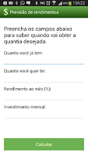 Previsão de rendimentos Screenshots 1